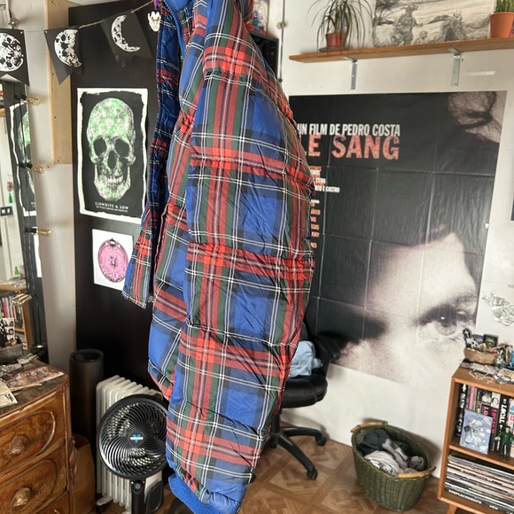 JW Anderson x Uniqlo, plaid puffer, blue,red - Picture 4 of 6